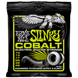 Køb Ernie Ball 2721 Cobalt Regular Slinky El-guitar strenge 010-046 - Pris 98.00 kr.