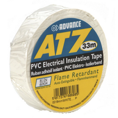 Billede af Advance AT7 PVC-tape 19mm x 33m - Hvid