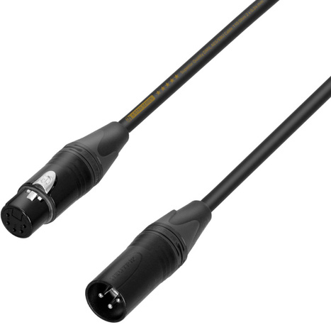 AH 5 STAR DHM 0020 Neutrik 3pol XLR Han - 5pol XLR Hun DMX Adapter kabel 20cm