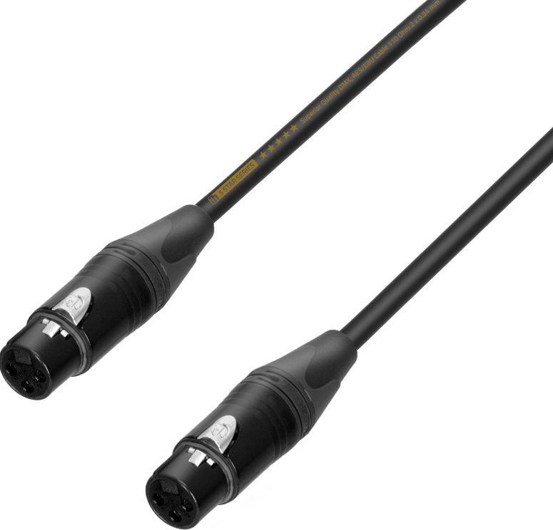 Adapterkabel - XLR 3-pin han x XLR 3-pin han - 0,2 m - Adam Hall Cables