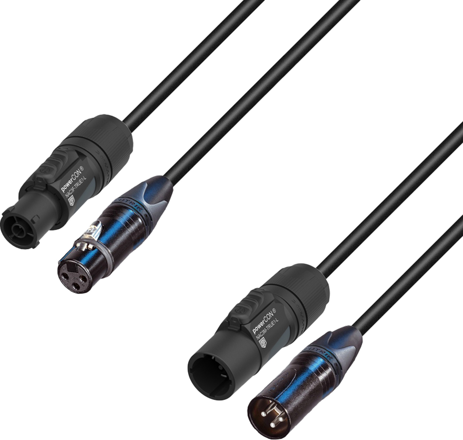 AH 5 STAR Hybrid Kombi kabel med 3pol XLR DMX + PowerCON TRUE1 Link Strøm 10 meter