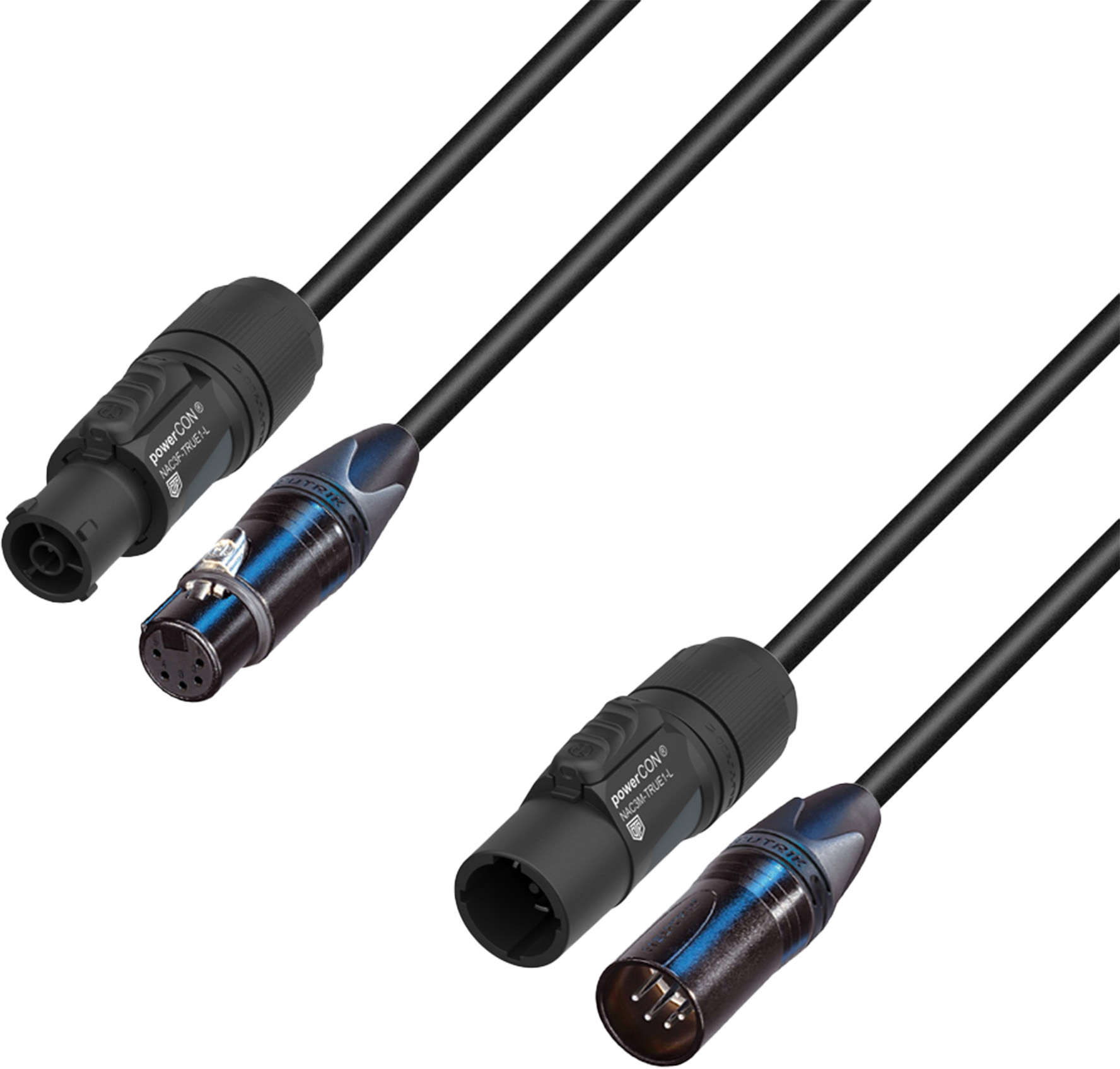 AH 5 STAR Hybrid Kombi kabel med 5pol XLR DMX + PowerCON TRUE1 Link Strøm 1,5 meter