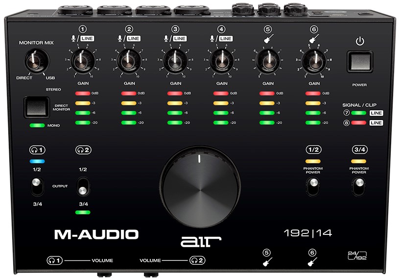 M-Audio AIR 192 14 8-In/4-Out 24/192 USB Lydkort og MIDI Interface