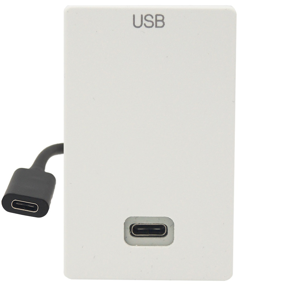 FUGA Vægudtag 09C - USB-C Kabeltilslutningâ Hvid