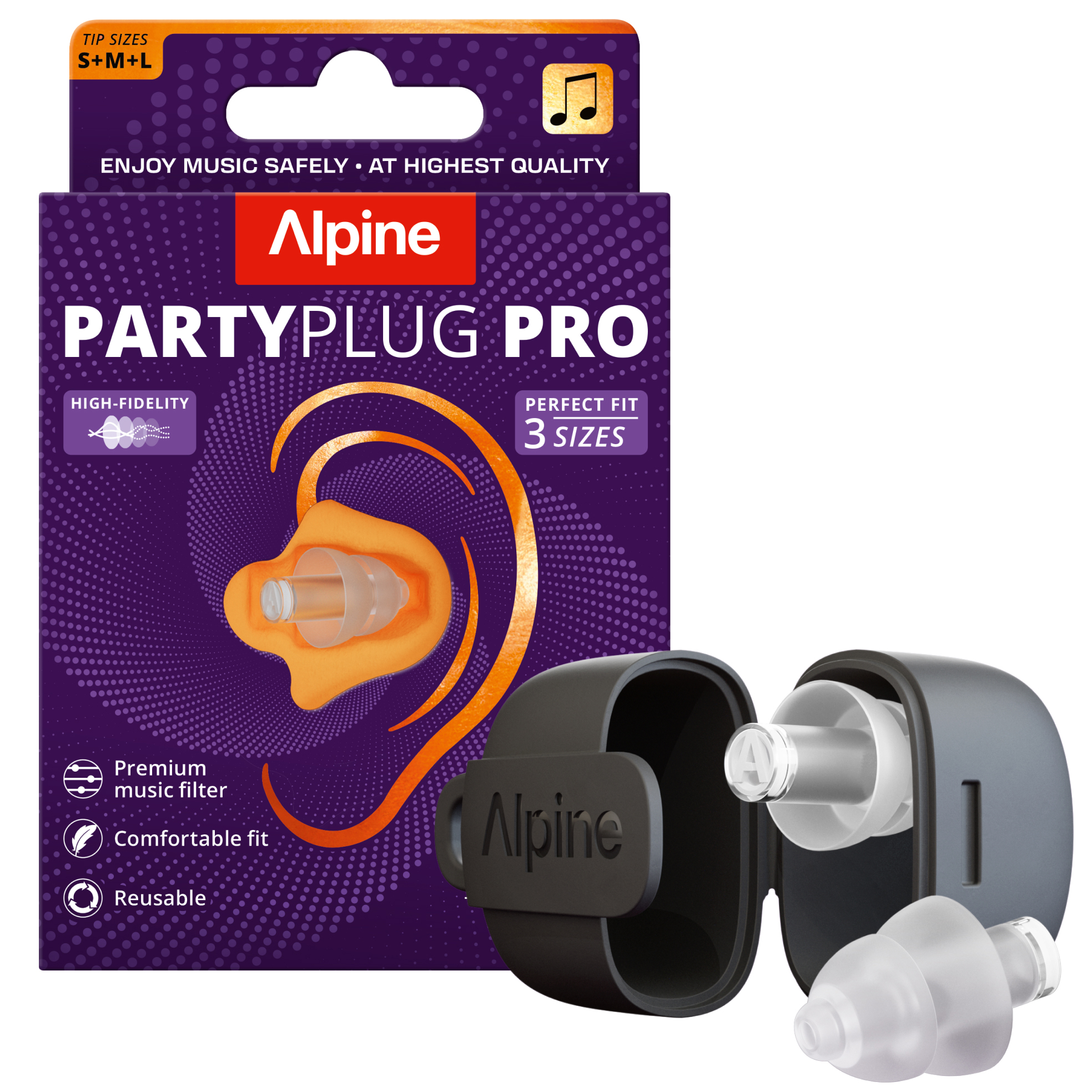 Alpine Partyplug Pro Érepropper – Transparent