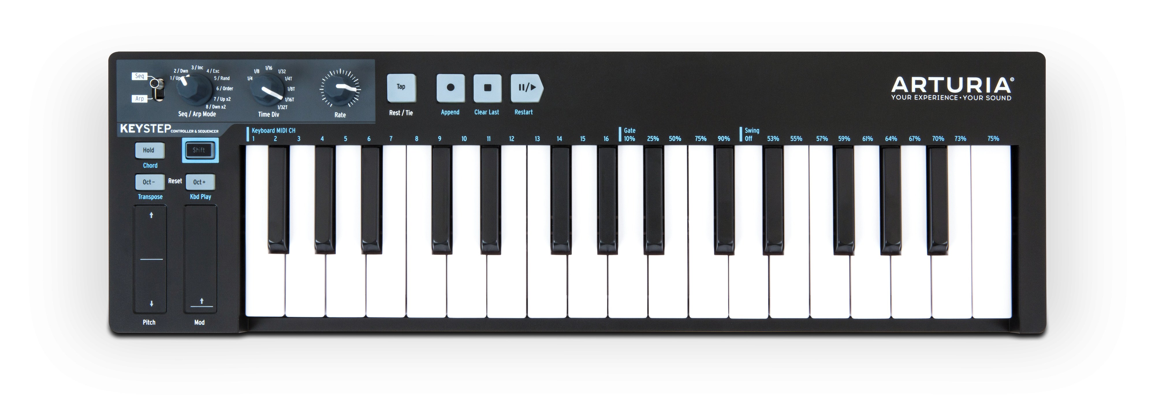Køb Arturia KeyStep MIDI keyboard - Black Edition - Pris 1049.00 kr.