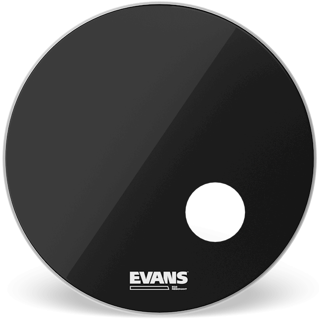 Evans EQ3 Resonant Stortromme Skind 20 Sort Med hul