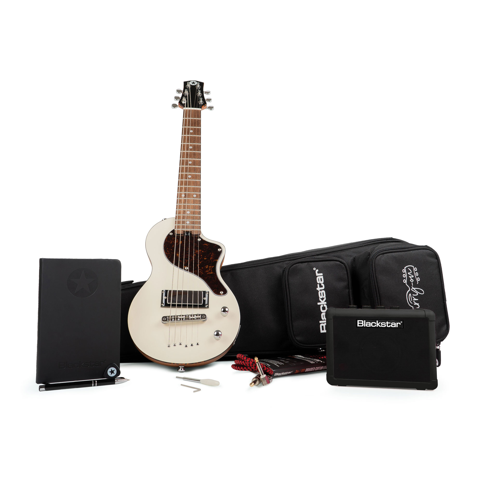 Køb Blackstar Carry-on Deluxe Travel Guitar Pack - Hvid - Pris 3395.00 kr.