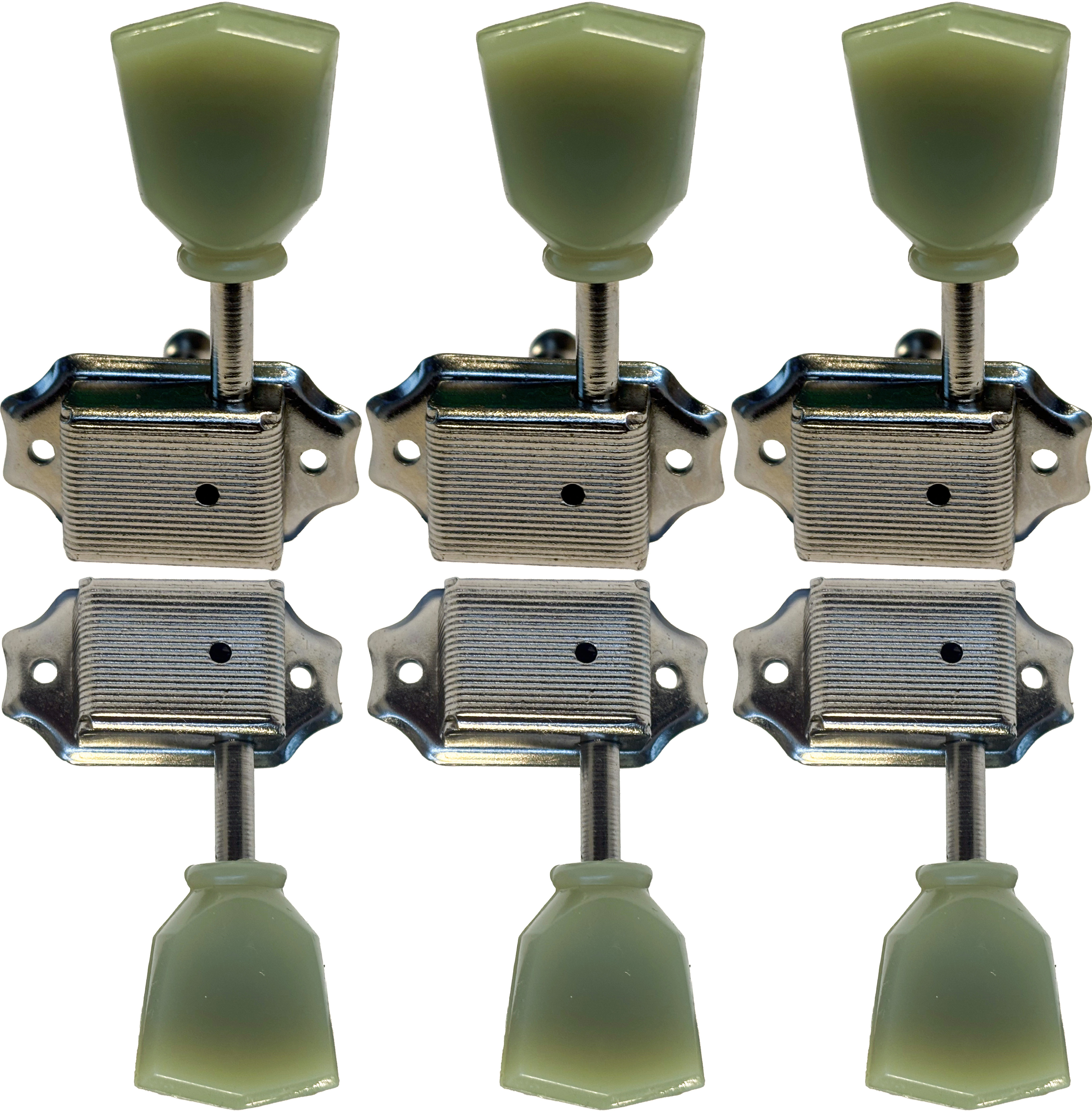 Boston 60-NLR Stemmeskruesæt vintage style til Akustisk og EL-guitar - Nickel