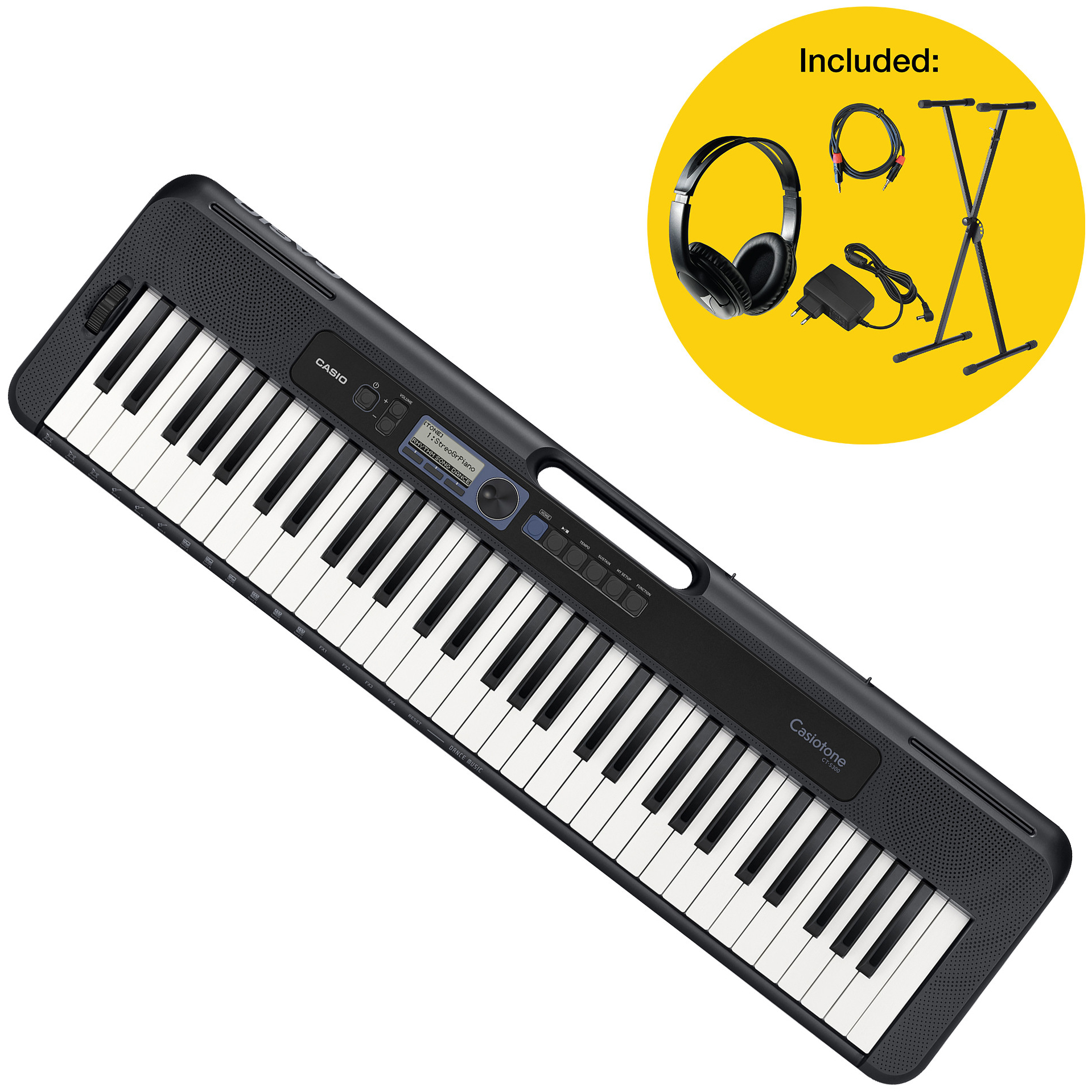 Køb Casio CT-S300 Keyboard Bundle - Pris 1749.00 kr.