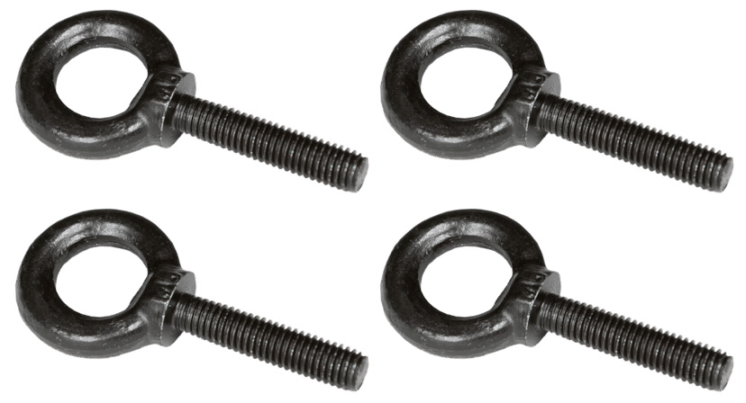 Caymon Øjebolt / Ringbolt M8 x 35mm, Ø17mm - WLL 140 kg - Sort - 4 Pack