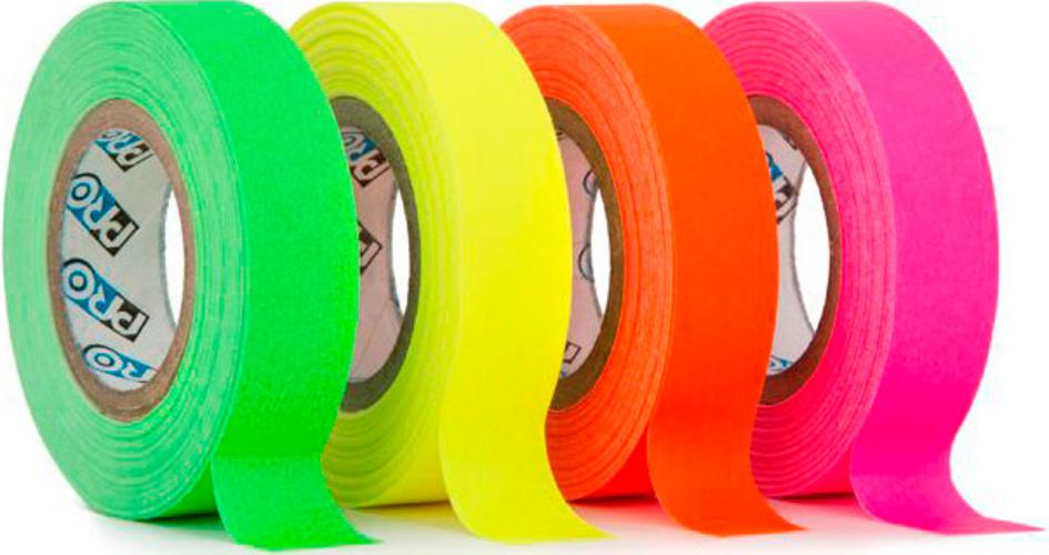 Console Tape 12mm x 9,2m - Grøn, Gul, Orange og Pink - 4 Pack