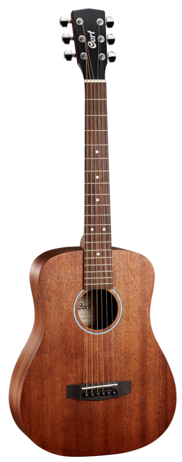 Køb Cort AD Mini Mahogni Open Pore 3/4 Western guitar med gigbag - Pris 1869.00 kr.