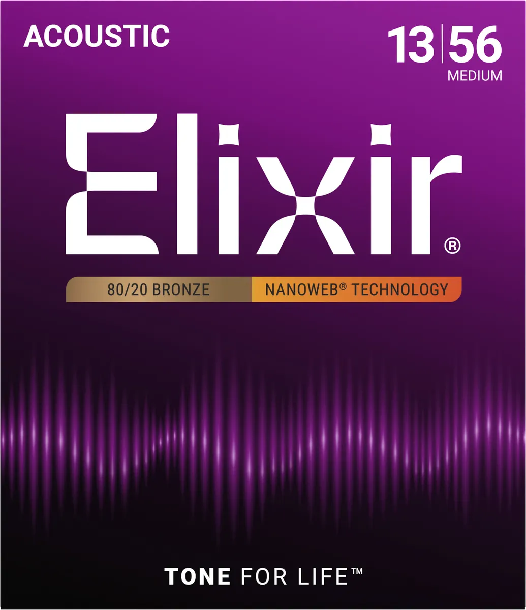 Elixir Nanoweb Bronze 80/20 - Western-strenge 013-056 Medium