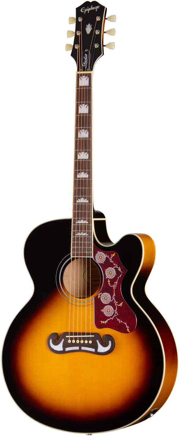 Epiphone J-200 EC Studio VS Western guitar - Vintage Sunburst - DEMO