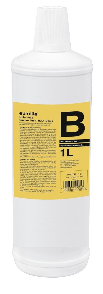 Se Eurolite Røgvæske B / B2D - 1 Liter hos Music2you