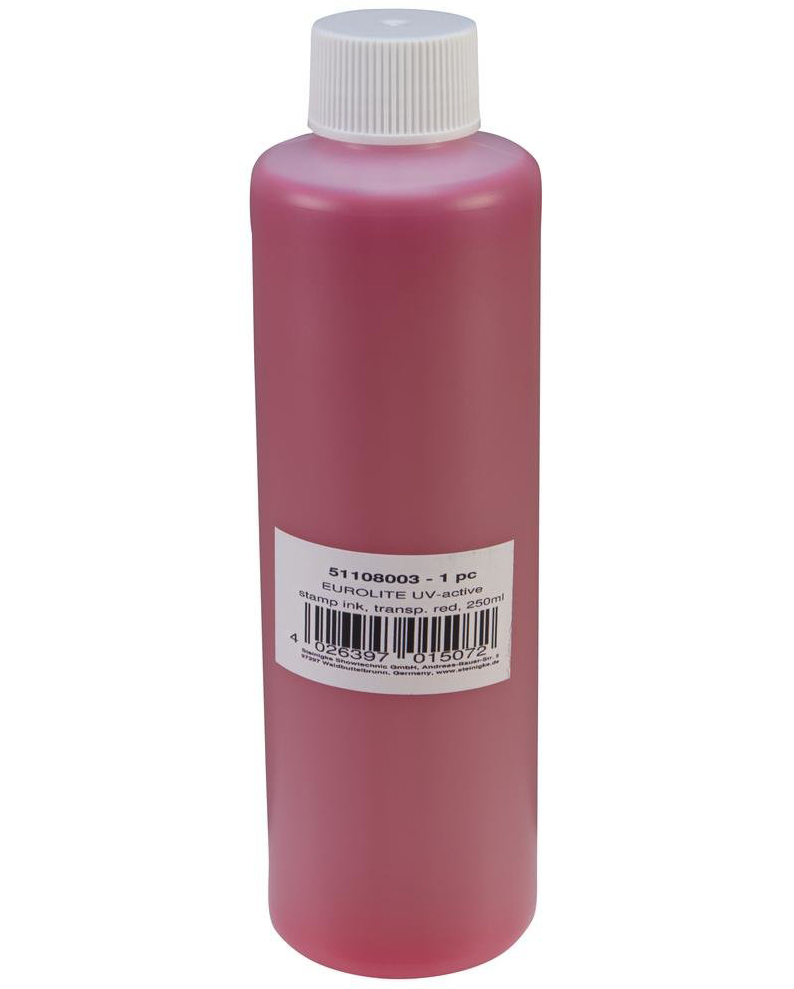 Eurolite UV Stempel væske 250ml Rød