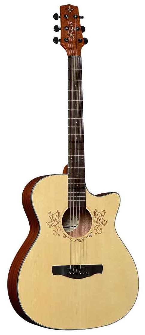 Køb Magna GAC-01 Western guitar - Natur - Pris 1295.00 kr.