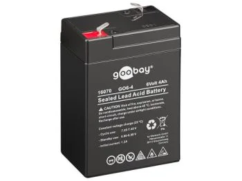 Goobay Blybatteri - 6V / 4Ah - 70x47x101mm billede