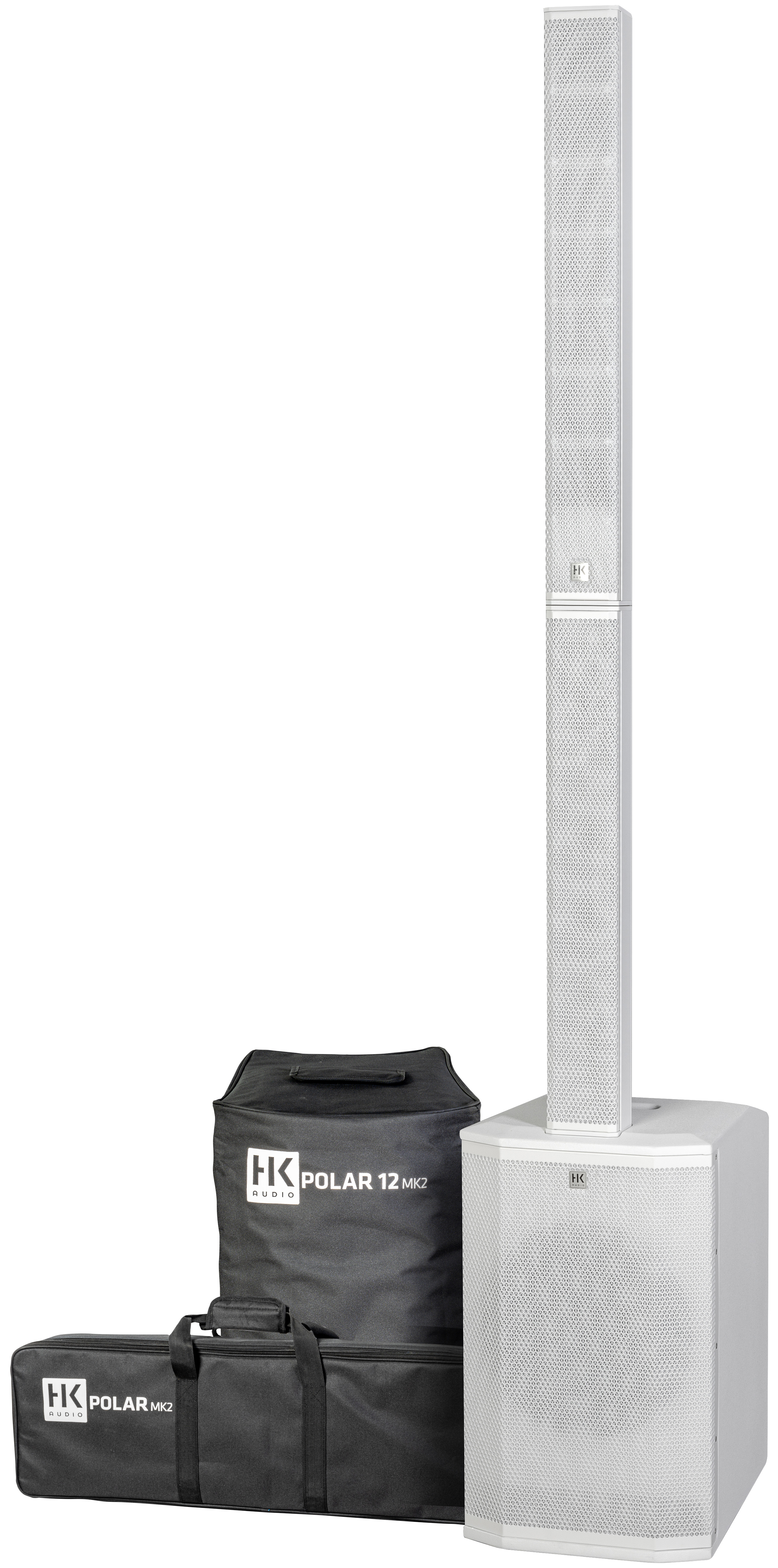 Audio Polar Mk2 White Aktiv Søjle System