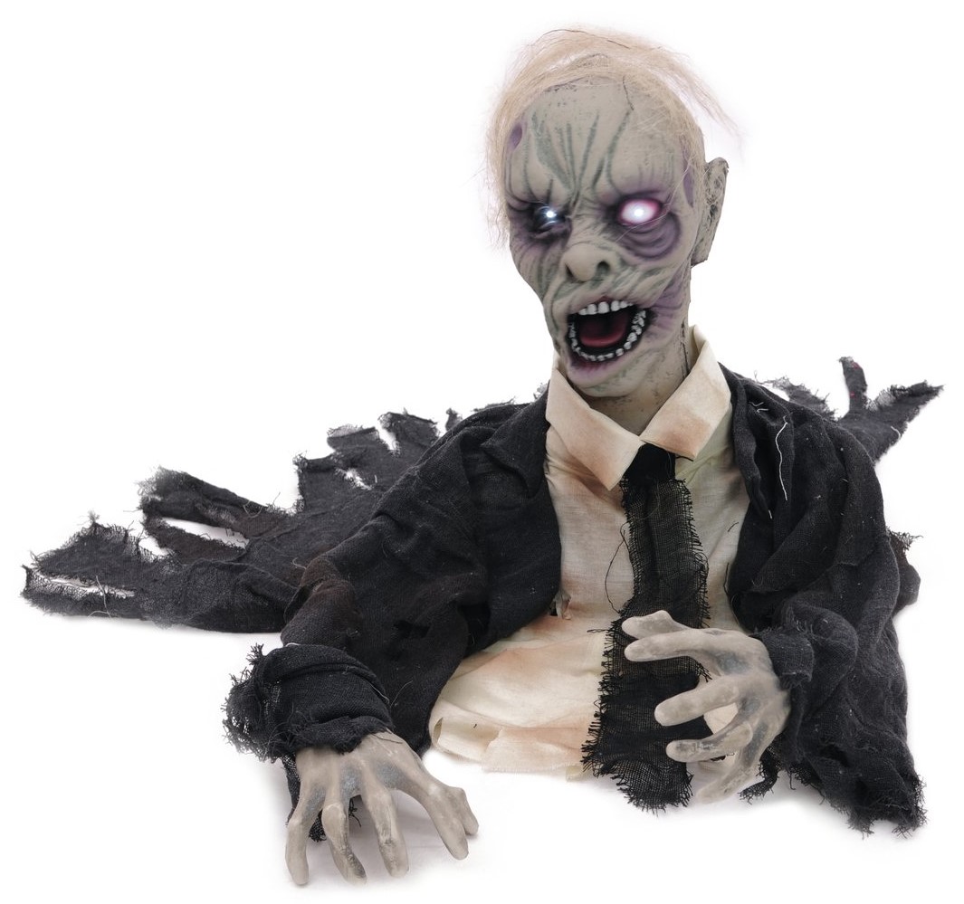 Se Halloween Zombie Figur med effekter - 43 cm hos Music2you