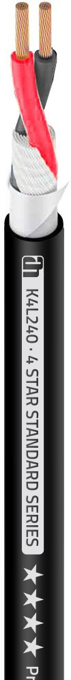AH K4LS240 Højttaler kabel 2x4,0mm2 - Sort (metermål)