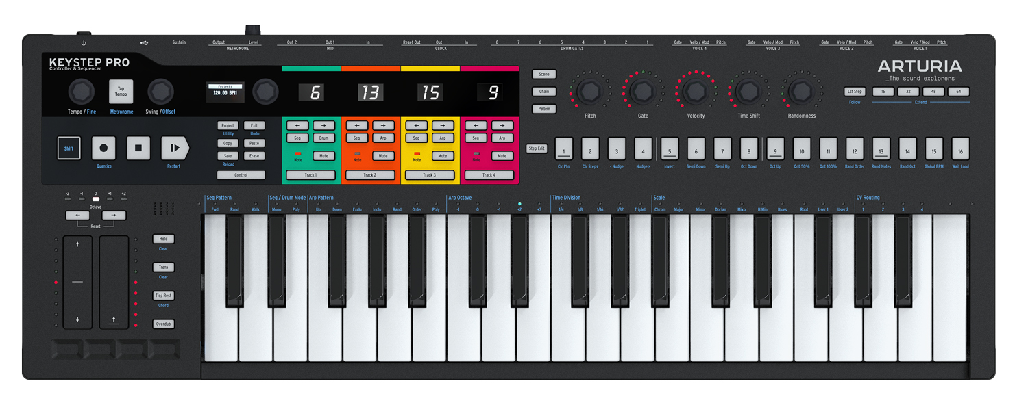 Køb Arturia KeyStep Pro MIDI keyboard - Black Edition - Pris 3395.00 kr.