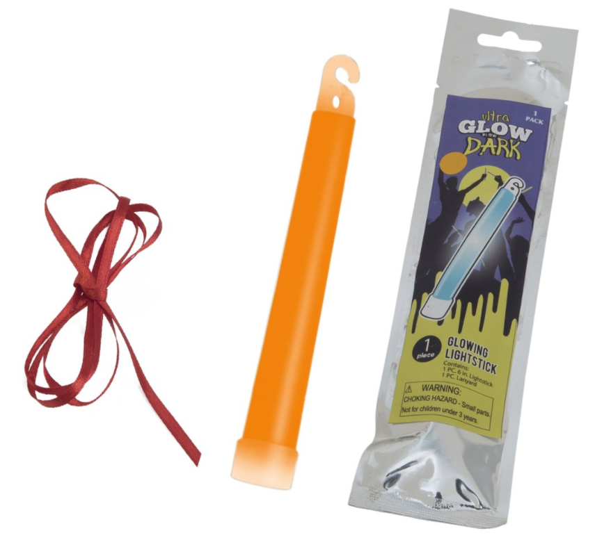 Glow stick knæklys 15cm Orange