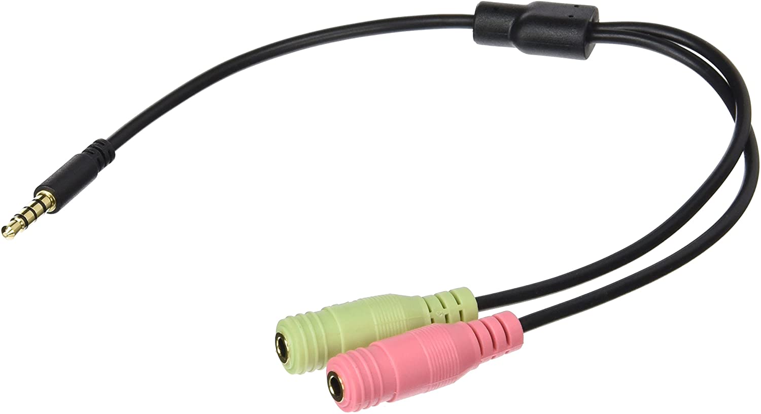 LogiLink CA0021 - Minijack Headset Adapter kabel - Sort