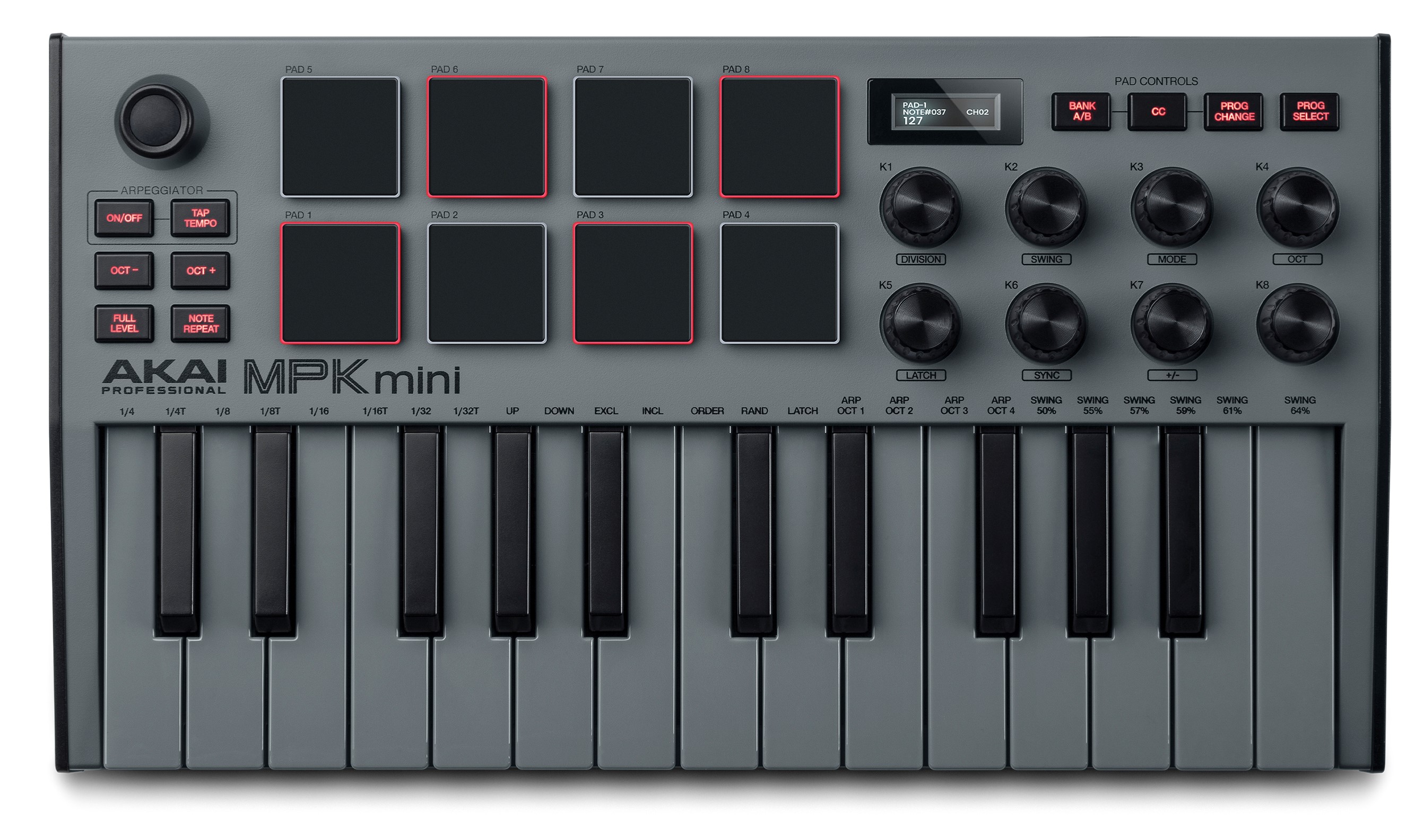 Køb Akai MPK mini mk3 MIDI Keyboard - Grå - Pris 795.00 kr.