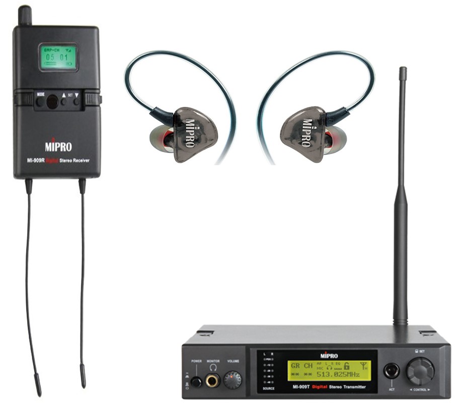 Mipro MI-909 Digital stereo In-Ear System inkl In-Ear hovedtelefoner - 5E / 480-544 MHz