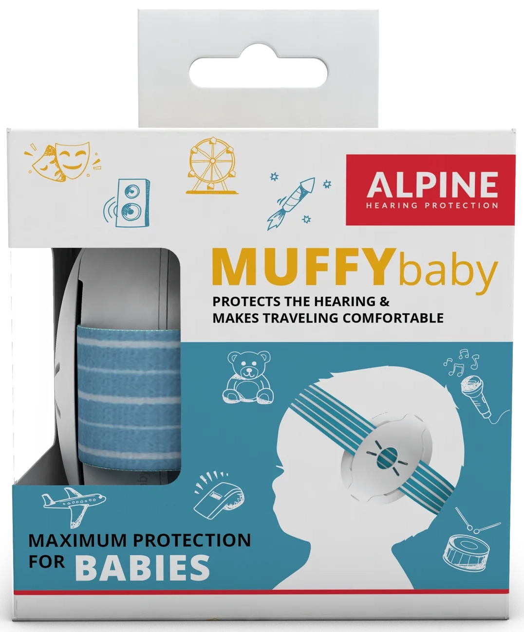 Køb Alpine Muffy Baby - Høreværn til baby (1-3år) - Blå - Pris 197.00 kr.