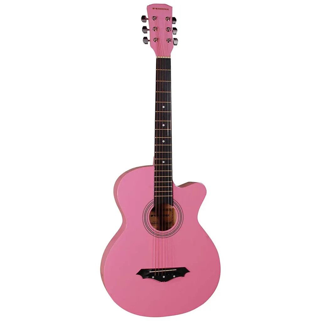 Køb Norfolk Starter PK - Western guitar - Pink - Pris 495.00 kr.