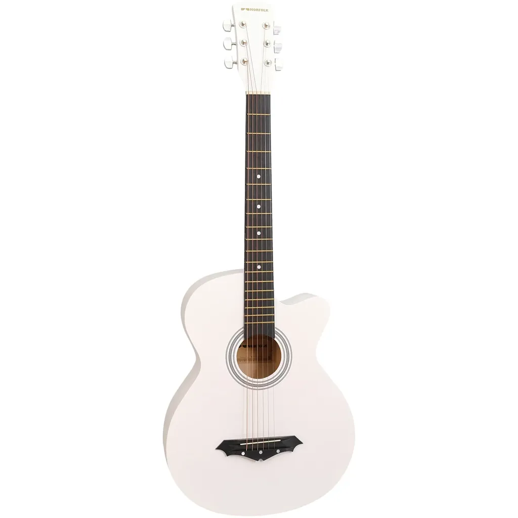 Køb Norfolk Starter WH - Western guitar - Hvid - Pris 449.00 kr.