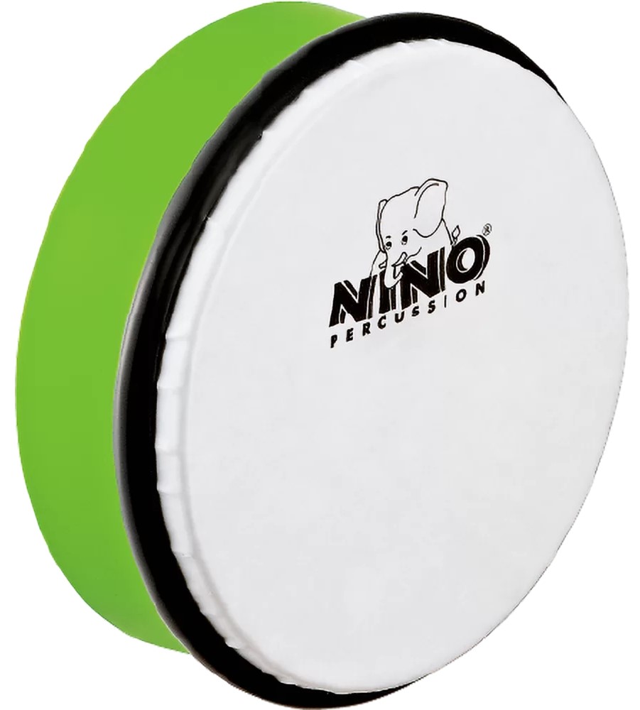 Køb Nino 6" Håndtromme med trækølle - Forskellige farver Grøn - Pris 169.00 kr.