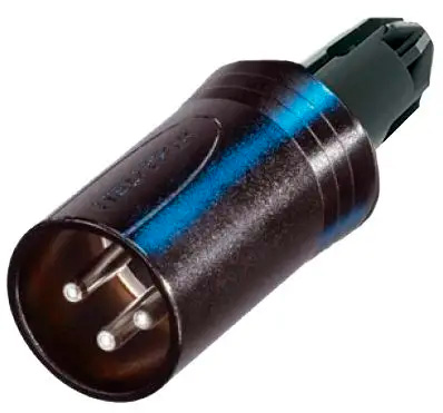 Neutrik NC3MXXBAGWOB 3pol XLR Han Kabelstik uden baghætte – Sort