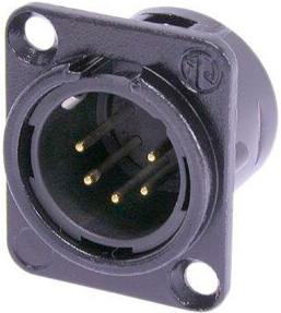Neutrik NC5MD-L-BAG-1 5pol XLR Han Chassis-stik - Sort