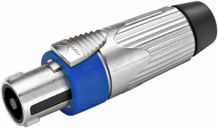 Neutrik speakon kabelstik. 4 pol. Ekstra kraftig. Sølv. NLT4FXX