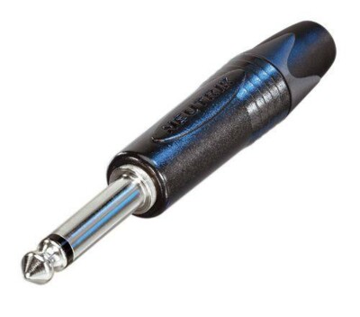 Neutrik Jackstik mono slim version, sorthus - NP2X-BAG