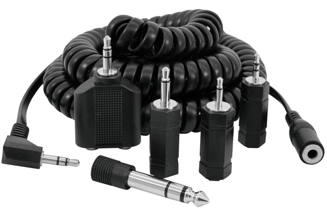 Hovedtelefon Minijack 3,5mm forlænger kabel og adaptor kit - 5m