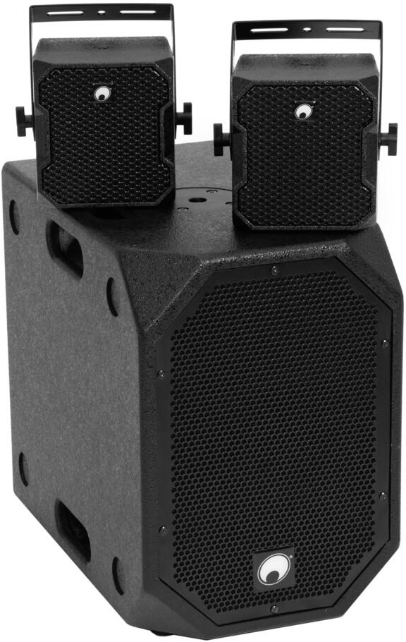 Omnitronic BOB-10A Aktiv Subwoofer + 2 stk. BOB-4 Top Bundle1 - Sort
