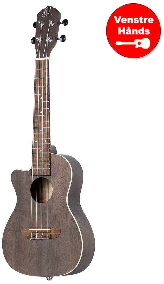 Ortega RUCOAL-CE-L Concert Ukulele med pickup - Venstrehånds
