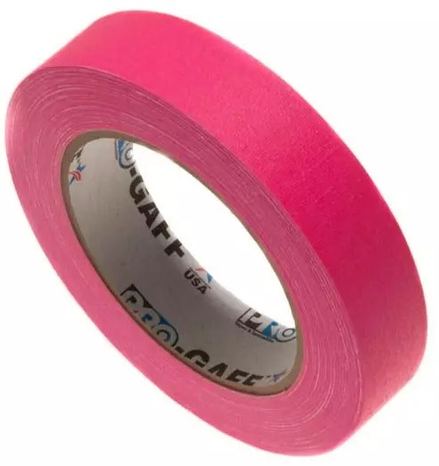 PRO-GAFF Glow Gaffatape 24mm x 22,8m - Flere farver Pink