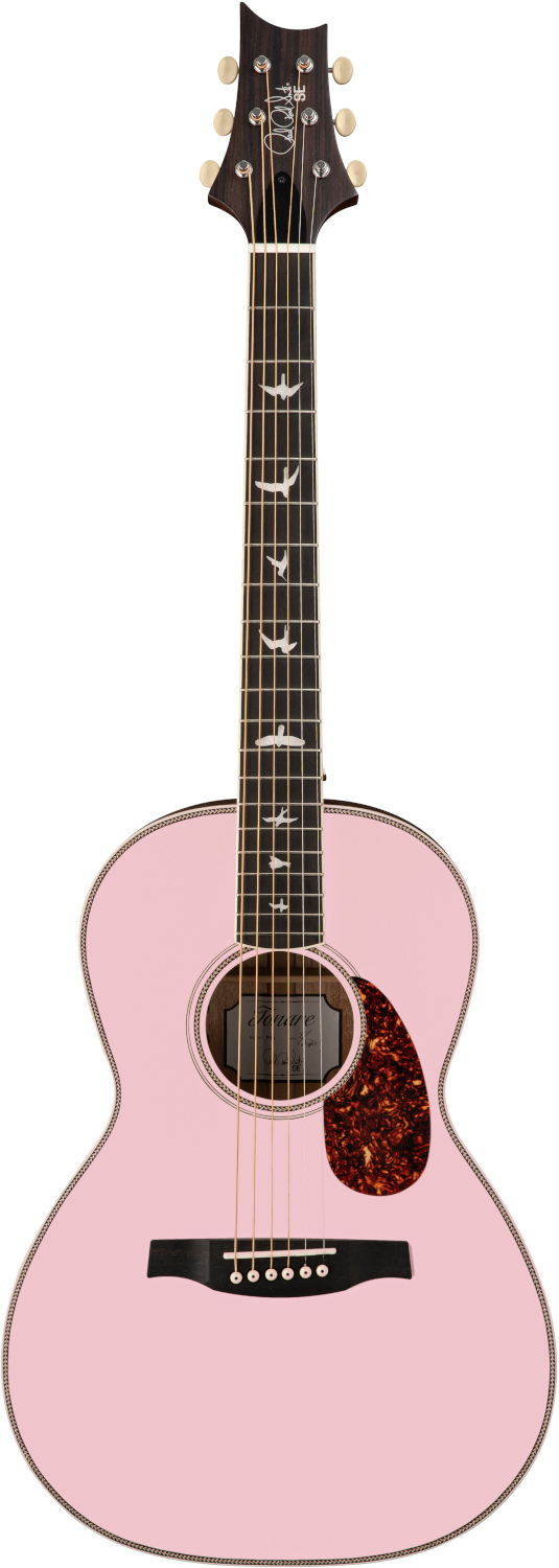 Køb PRS SE Parlor P20E Western Guitar med pickup - Pink Lotus - Pris 4495.00 kr.