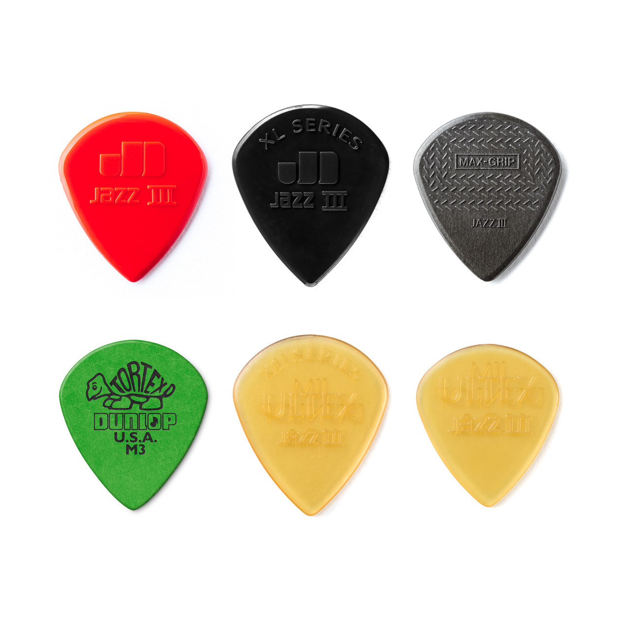 Dunlop Pvp103 Jazz Iii Plektre 6 Stk Pakke