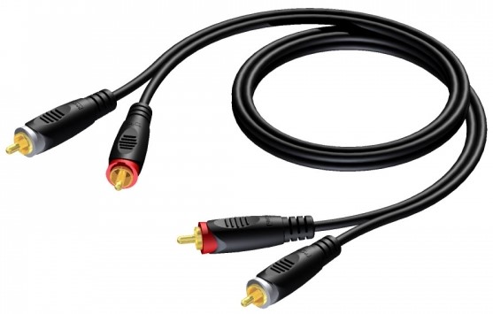 Billede af Procab CLA800 - Phono kabel 2xPhono/RCA Han - Han 0,5 meter