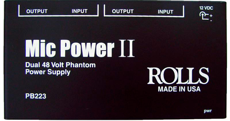 Rolls PB223 - Giver absolut ren DC phantom power til kondensatormikrofoner