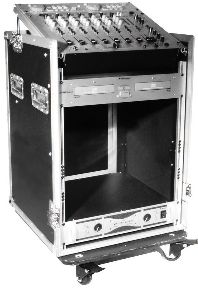 Roadinger Kombi Rack med hjul – 12Unit lodret / 10Unit Vandret
