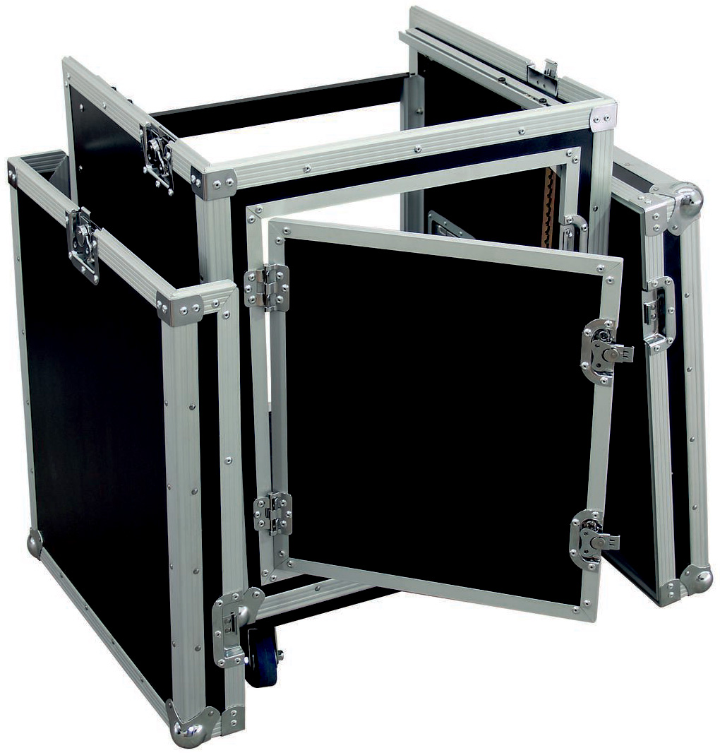 Roadinger Kombi Rack med hjul – 8Unit lodret / 10Unit Vandret