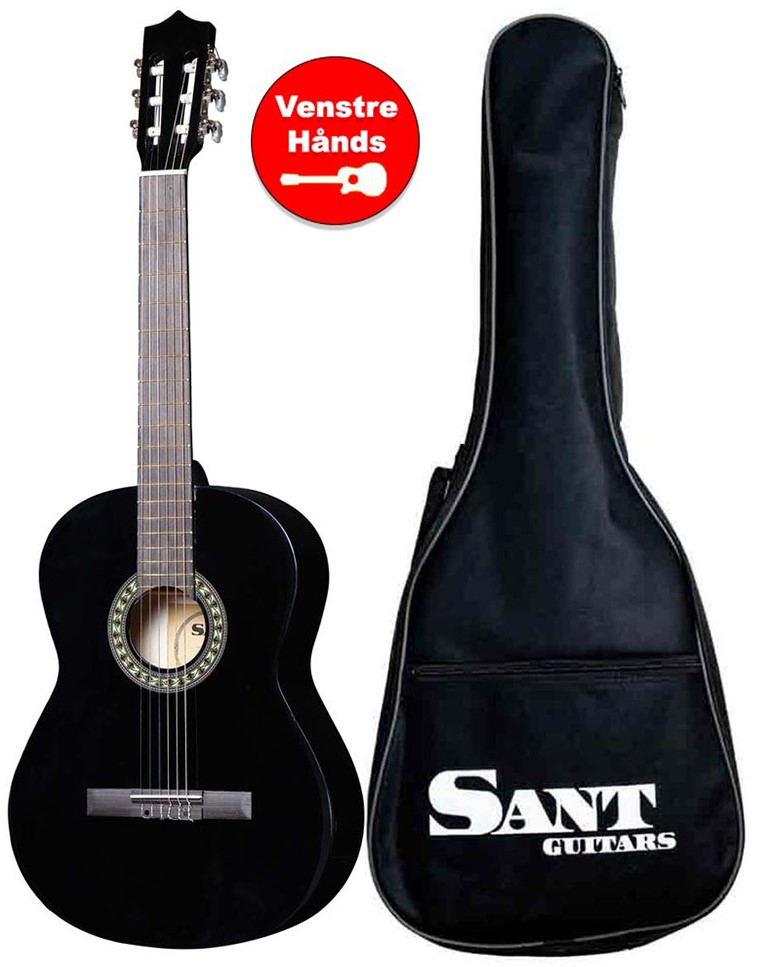 Køb Sant Guitars CL-50L-BK Spansk Guitar - Venstrehånds - Pris 895.00 kr.